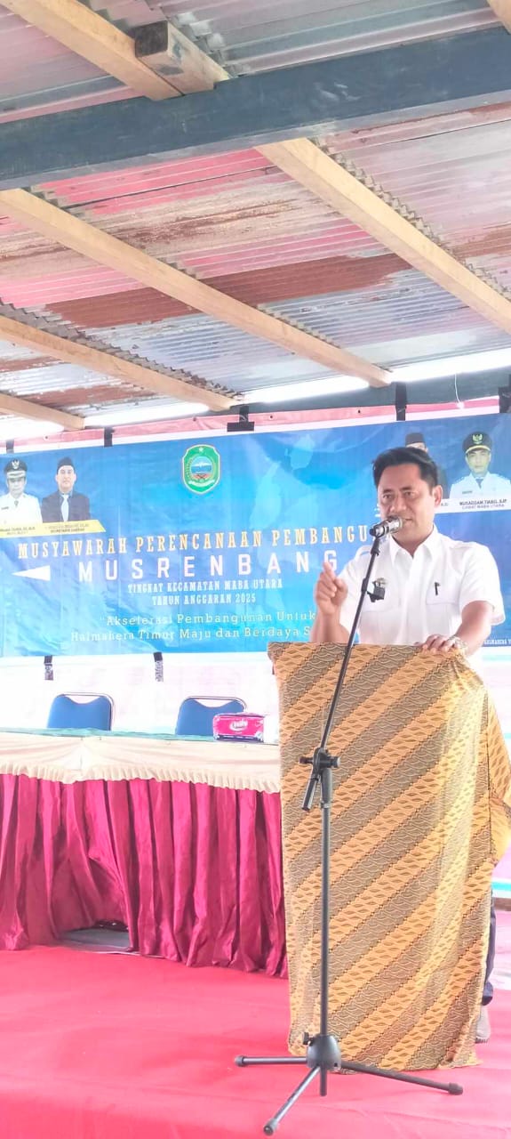 Bupati Halmahera Timur Ubaid Yakub MPA Kembali Membuka musyawarah Pembangunan daerah, Berakhir di Kecamatan Maba Utara